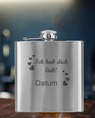 Flachmann Herz 
