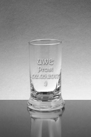 Schnapsglas [K18] TEXTgravur